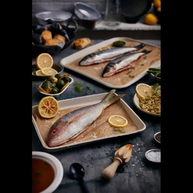 Cafeteria & School Lunch Tray Base 9X12X1 IN Molded Fiber Natural Rectangle 250/Case