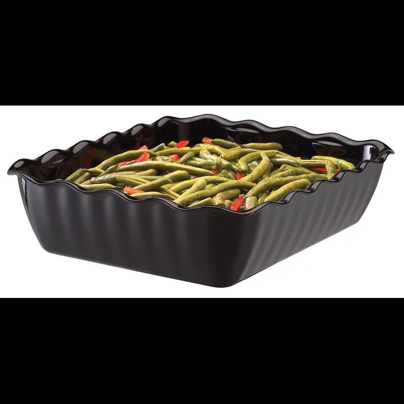 Deli Crock 13.3X10.7X3.2 IN 4.9 QT Black Rectangle Display 6/Case