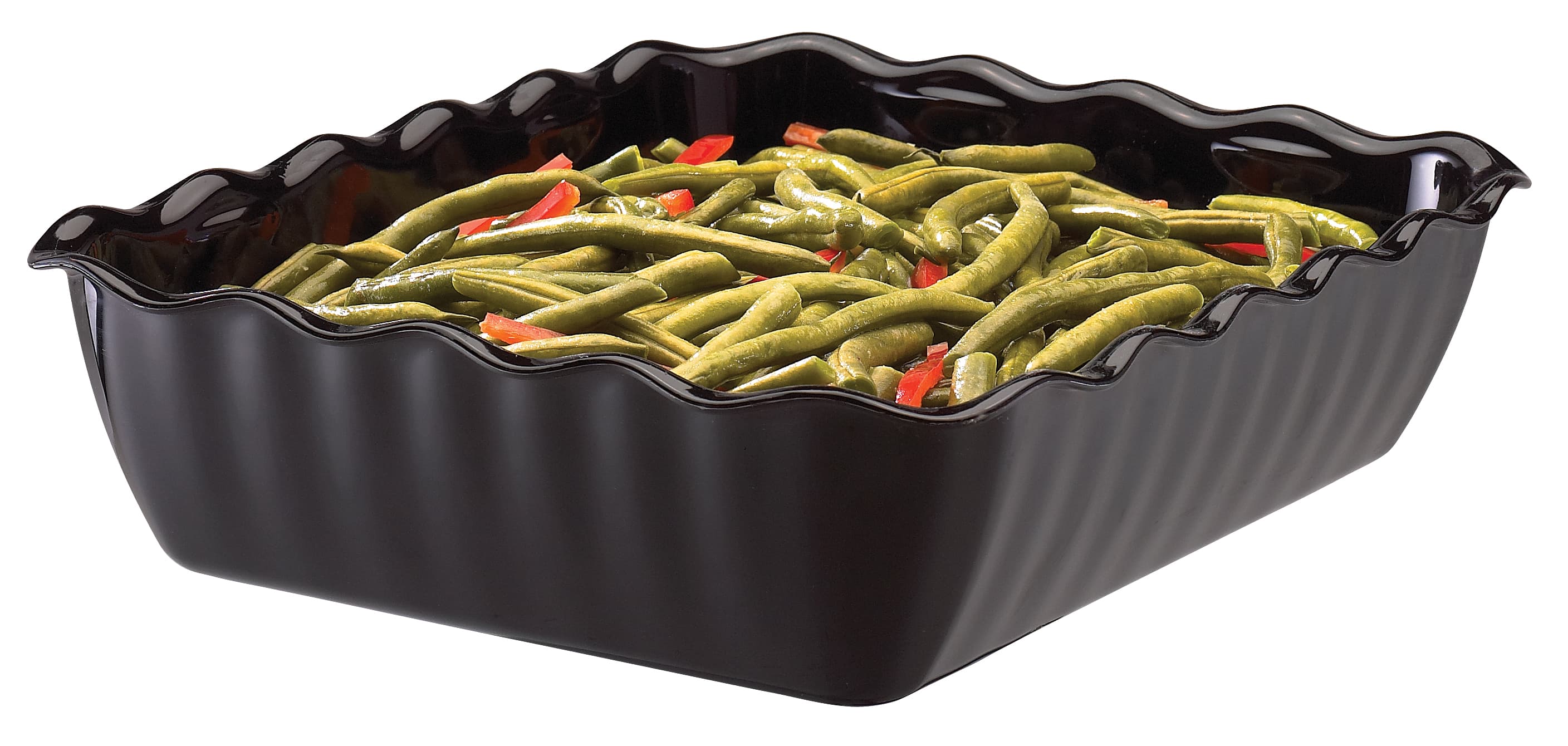 Deli Crock 13.3X10.7X3.2 IN 4.9 QT Black Rectangle Display 1/Each