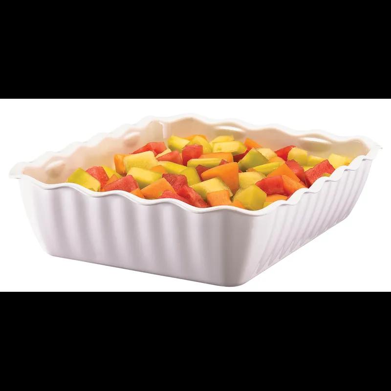 Deli Crock 13.3X10.7X3.2 IN 4.9 QT White Rectangle Display 6/Case