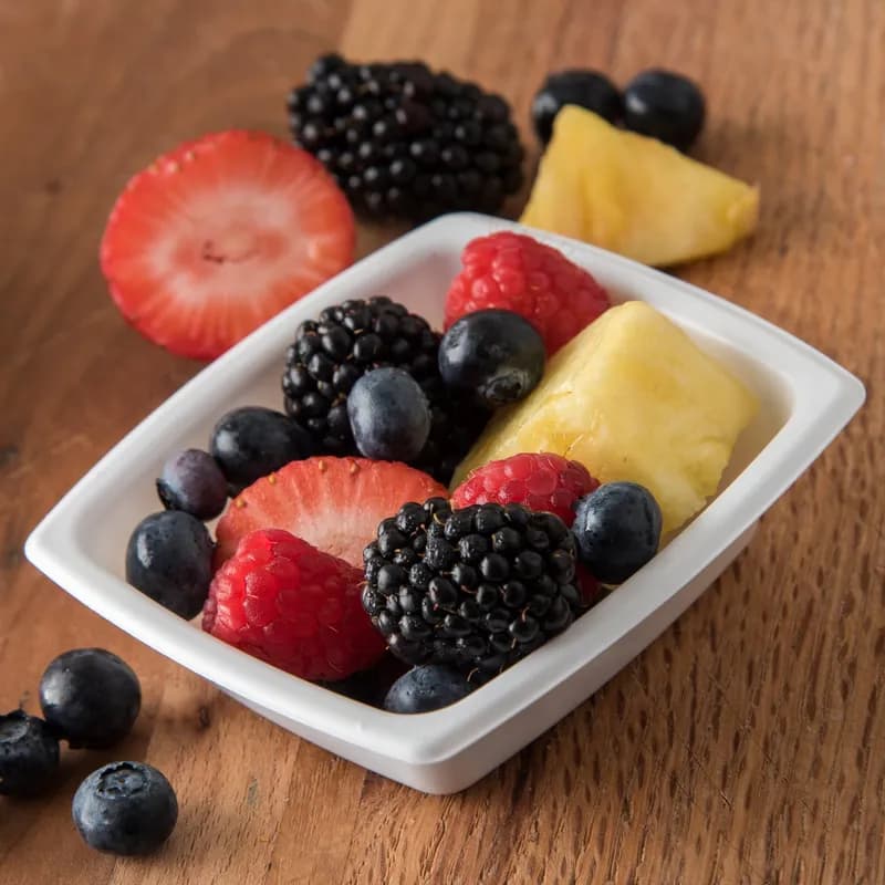 Dinex® Dessert Container Base 4 OZ Plastic White Square 4000/Case