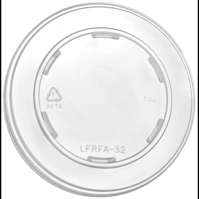 Lid Flat PET Clear Round For 16-24-32 OZ Container 500/Case