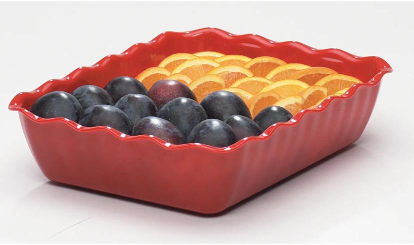 Deli Crock 3.3X10.7X3.2 IN 5 QT Red Rectangle Display 6/Case