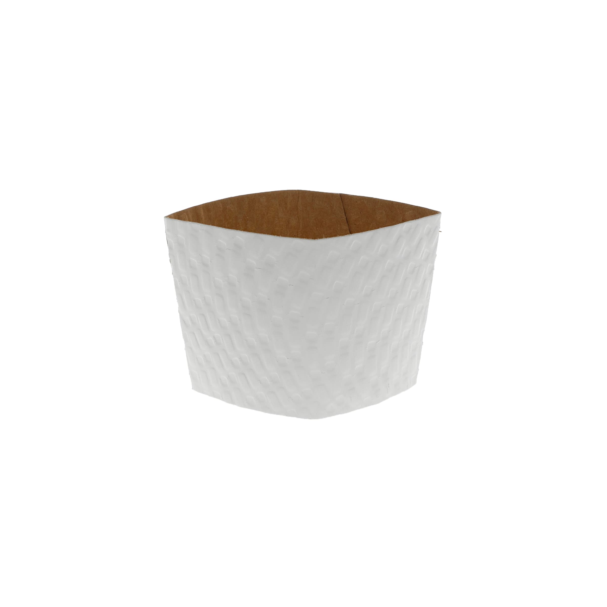 Cup Sleeve Paperboard White For 12-24 FLOZ Cup Preassembled 1000/Case