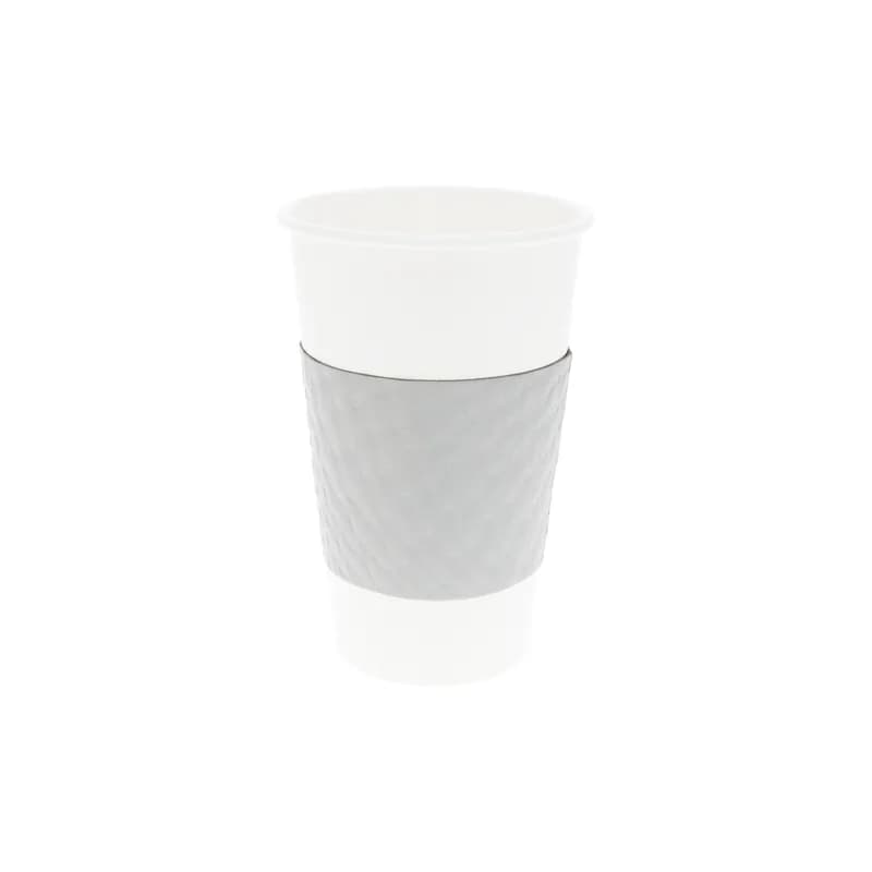 Cup Sleeve Paperboard White For 12-24 FLOZ Cup Preassembled 1000/Case