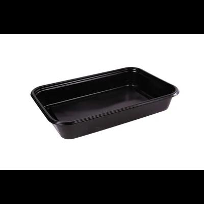 Take-Out Container Base 10.75X7.5X1.75 IN PP Black Rectangle 200/Case