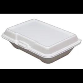 Ceres Take-Out Container Hinged 9.25X6.38X2.88 IN Polystyrene Foam White Deep Not Vented Grease Resistant 200/Case