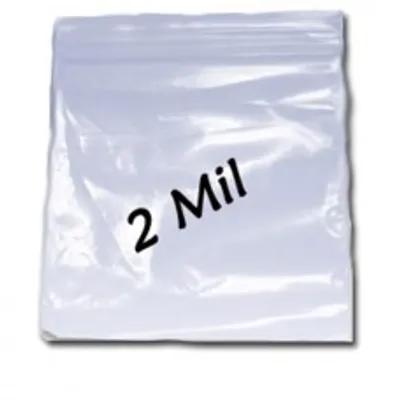 Bag 5X7 IN Plastic 2MIL With Reclosable Zip Seal Closure 1000/Case