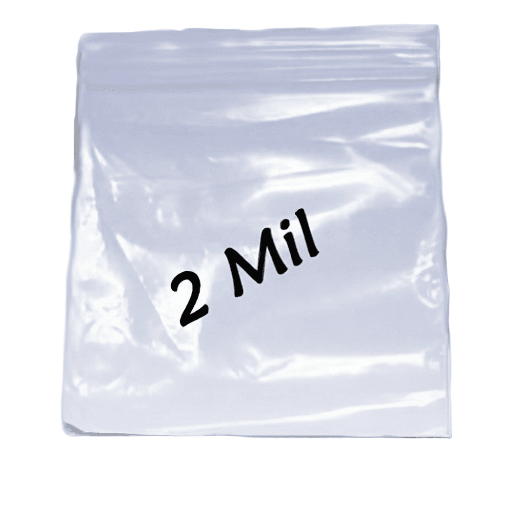 Bag 5X7 IN Plastic 2MIL With Reclosable Zip Seal Closure 1000/Case