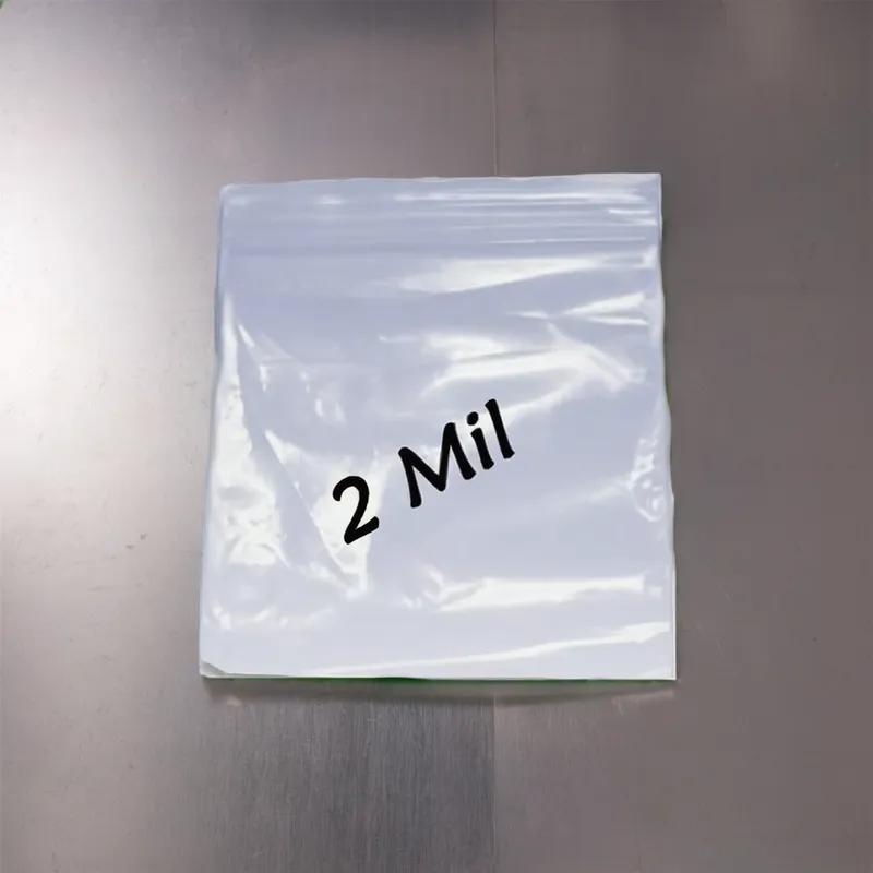 Bag 5X7 IN Plastic 2MIL With Reclosable Zip Seal Closure 1000/Case