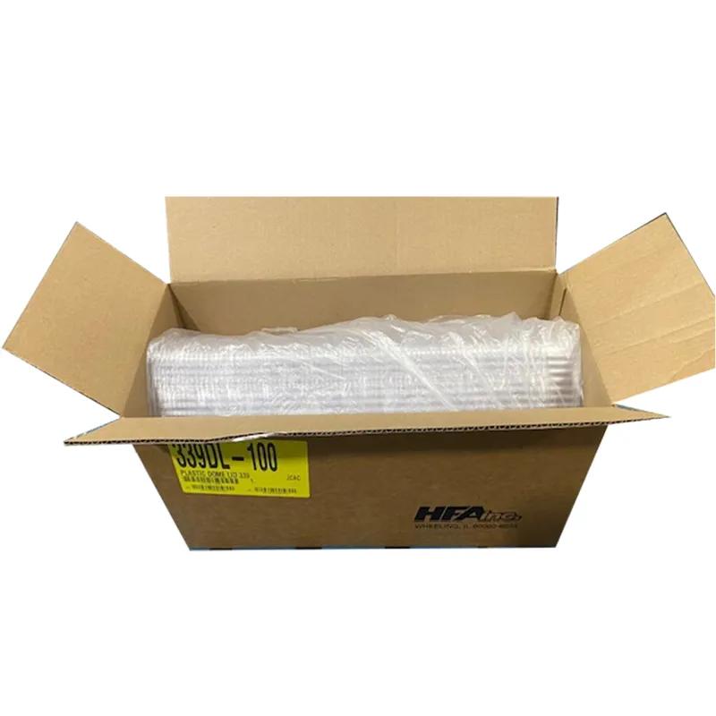 Lid Dome 9X10X1.5 IN Plastic Clear Heart For Pan 100/Case