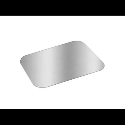 Lid Flat 8X6.25 IN Foil-Lined Paper Silver White Oblong For Container Laminated 500/Case