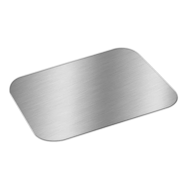 Lid Flat 8X6.25 IN Foil-Lined Paper Silver White Oblong For Container Laminated 500/Case
