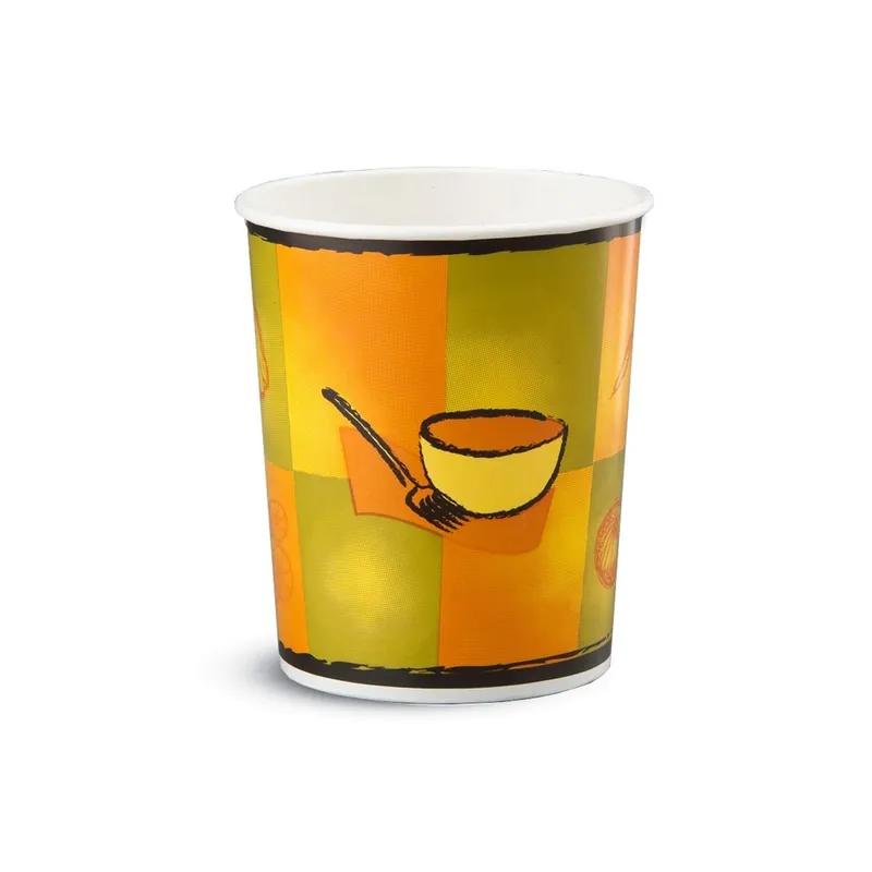 Food Container Base 32 OZ Paperboard Multicolor Round 500/Case