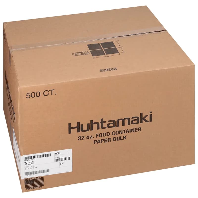 Food Container Base 32 OZ Paperboard Multicolor Round 500/Case