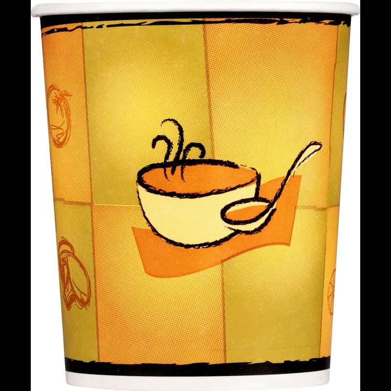 Food Container Base 32 OZ Paperboard Multicolor Round 500/Case