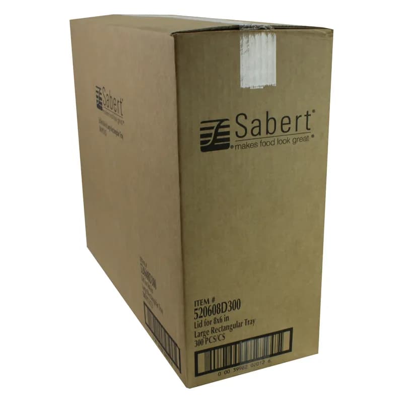 Lid Dome 6.1X8.3X1.3 IN PET Clear Rectangle For Container 300/Case