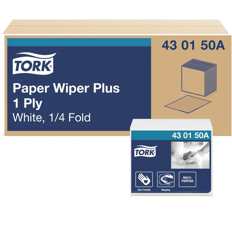 Tork Cleaning Wipe 13X12.5 IN 6.5X6.25 IN Paper White 1/4 Fold Refill Plus 90 Count/Pack 12 Packs/Case