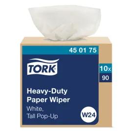 Tork Cleaning Wipe Unfolded: 16.25X9.25 IN Heavy Duty Paper White Interfold Refill 800/Case