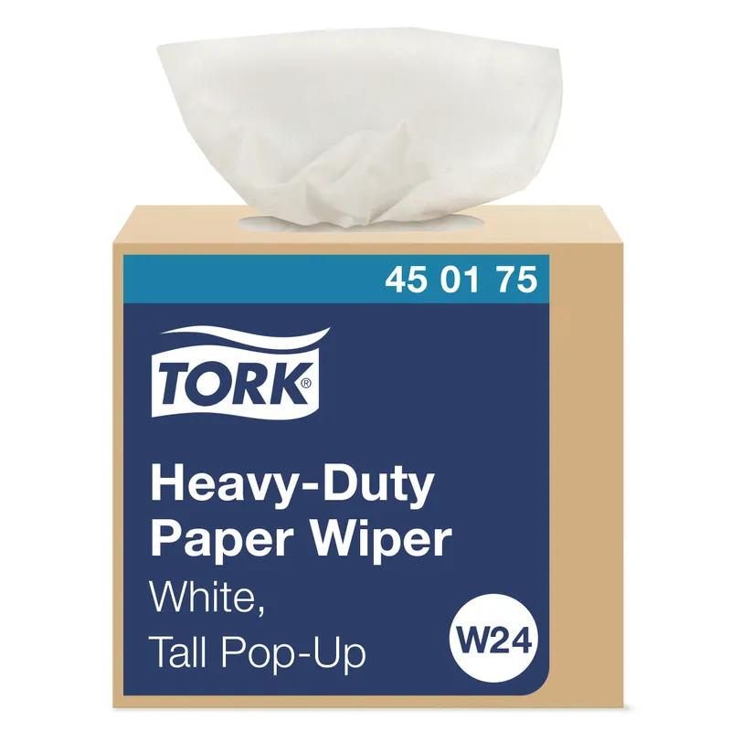 Tork Cleaning Wipe 16.25X9.25 IN Heavy Duty Paper White Interfold Refill 90 Sheets/Pack 10 Packs/Case 900 Count/Case