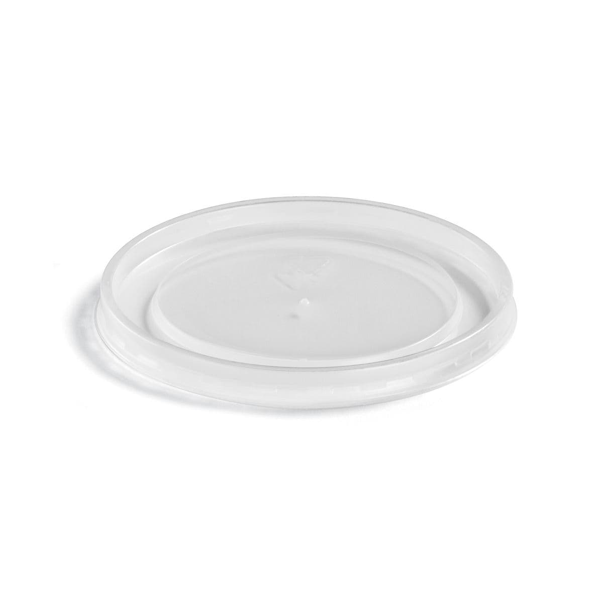 Lid Flat PS Translucent Round For 16-32 OZ Container 500/Case