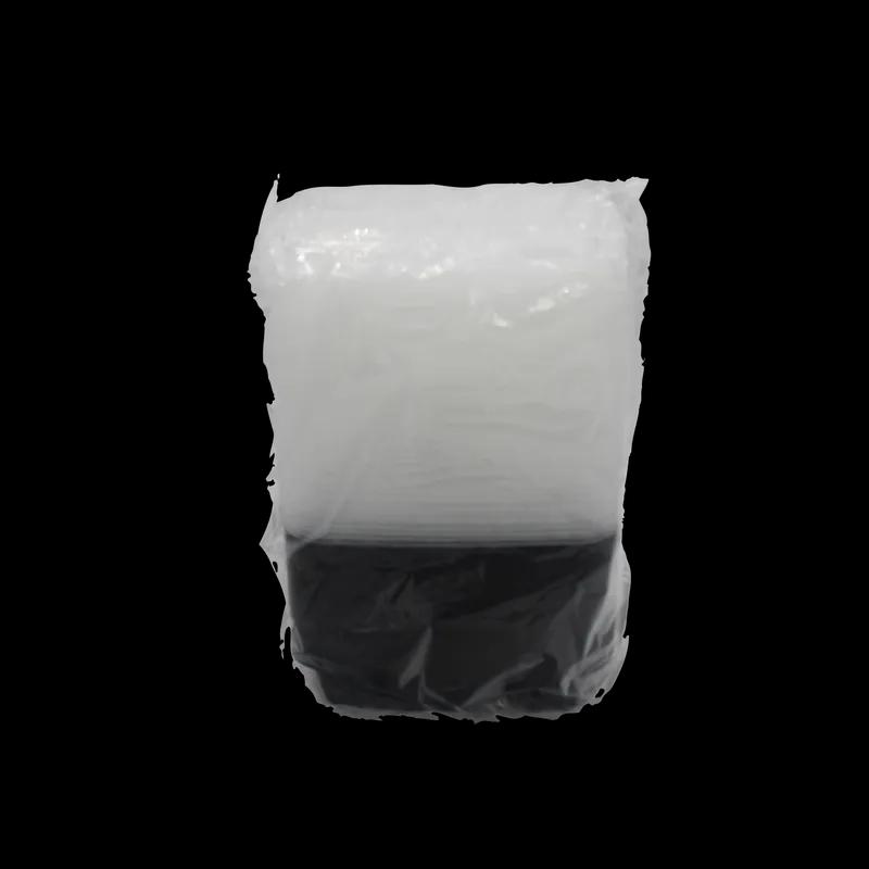 Take-Out Container Base & Lid Combo 30 OZ 2 Compartment Plastic Black Clear 150/Case