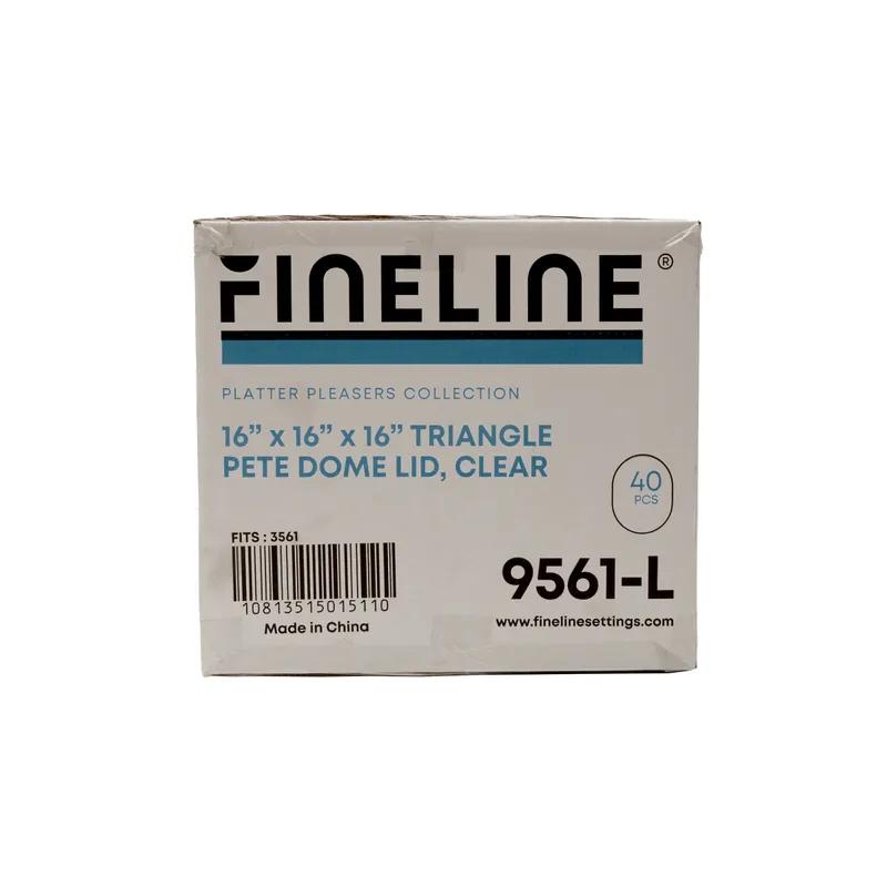 Lid Dome 16 IN PET Clear Triangle For Container 40/Case