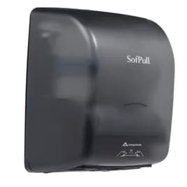 Sofpull® Paper Towel Dispenser Plastic Wall Mount Translucent Smoke Hard Roll Mechanical 1/Each
