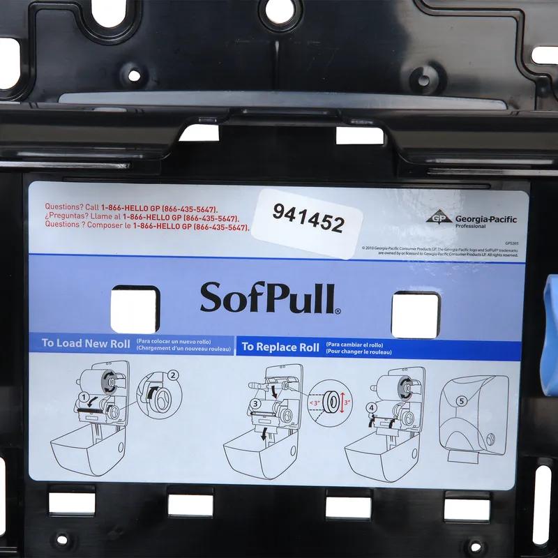 Sofpull® Paper Towel Dispenser Plastic Wall Mount Translucent Smoke Hard Roll Mechanical 1/Each