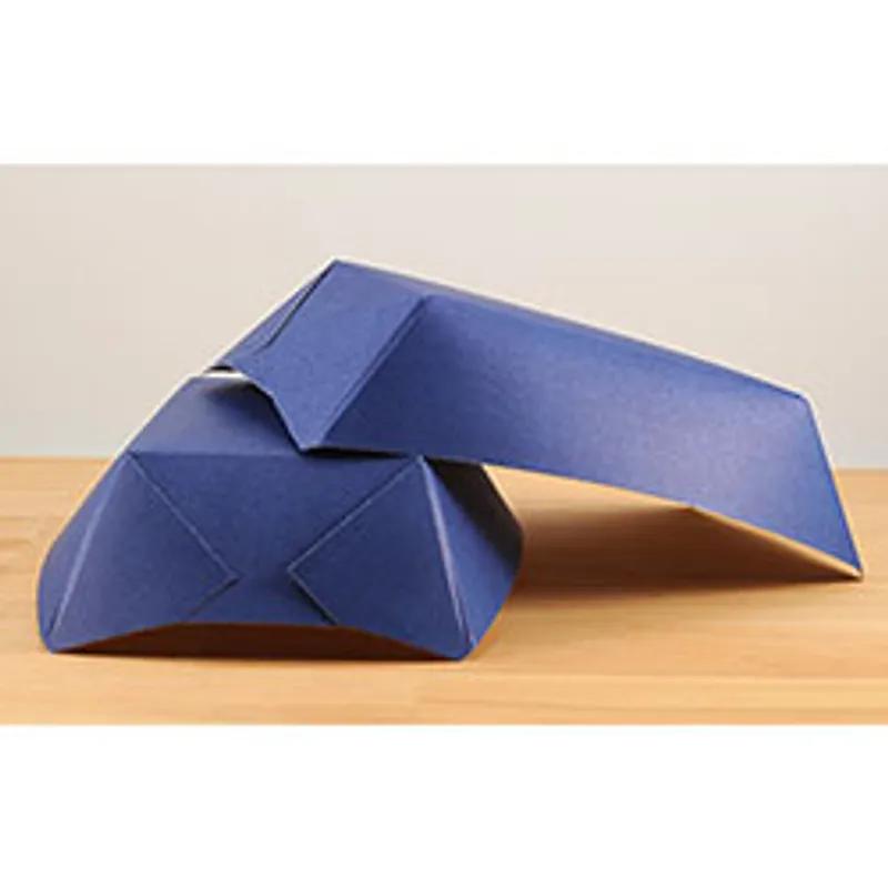 Food Tray 2 LB Paper Blue Rectangle 1000/Case
