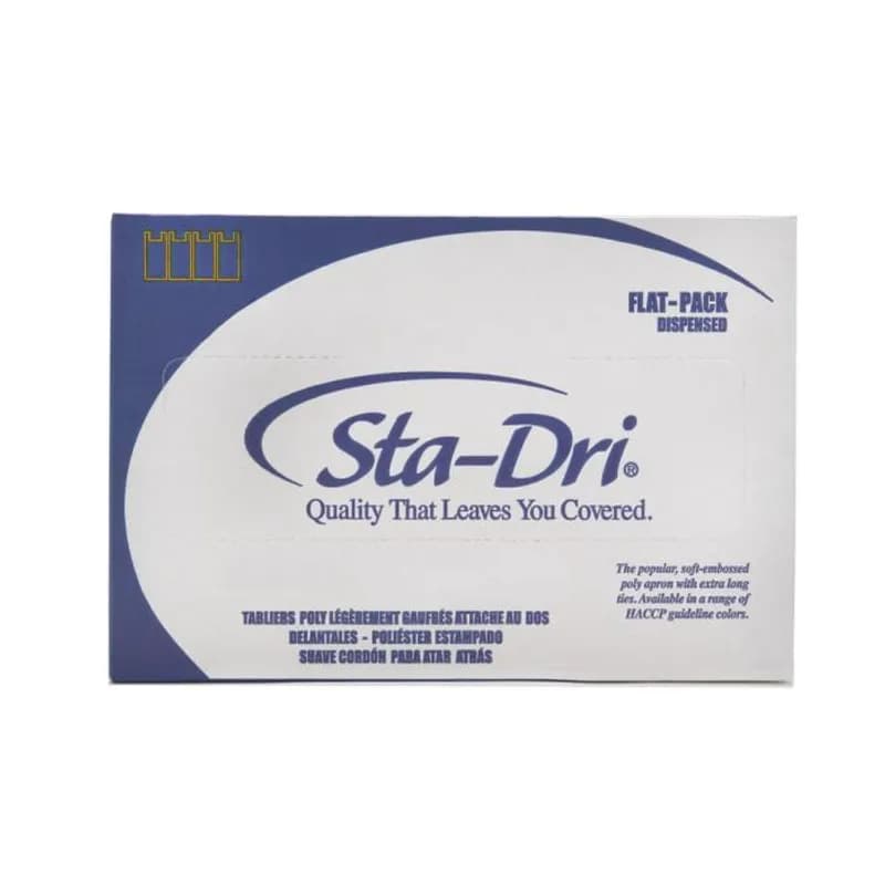 Sta-Dri General Purpose Apron 55X28 IN White 1.66MIL Heavy Duty PE LDPE Disposable 500/Case