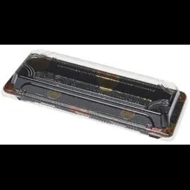 #1 Sushi Take-Out Tray Base & Lid Combo 8.5X3.5X0.75 IN Plastic 400/Case