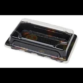 #8 Sushi Take-Out Tray Base & Lid Combo 6.5X4.5X0.75 IN Plastic 400/Case