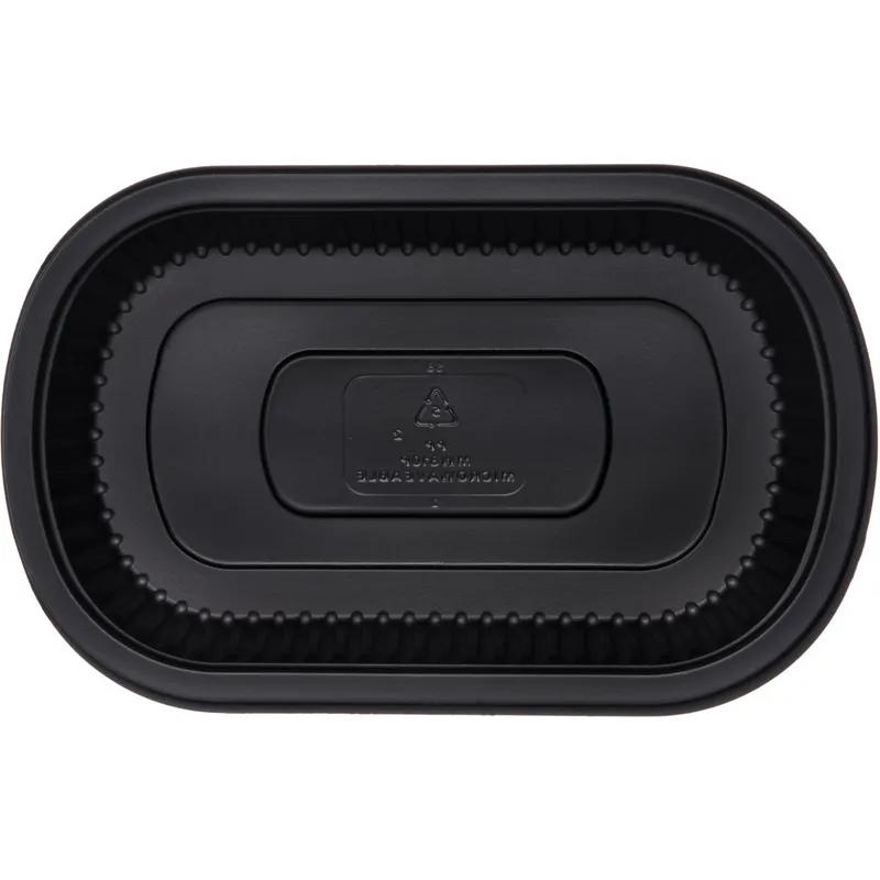 Carlisle Foodservice Products® ProEx Take-Out Container Base 9.5X6X1.88 IN PP Black Oval Microwave Safe 250/Case