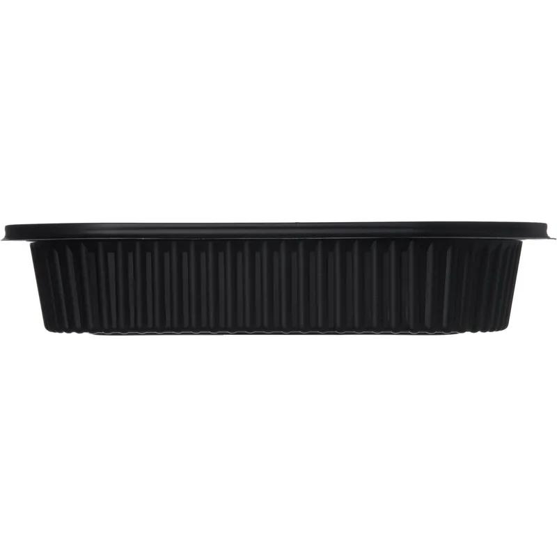 Carlisle Foodservice Products® ProEx Take-Out Container Base 9.5X6X1.88 IN PP Black Oval Microwave Safe 250/Case