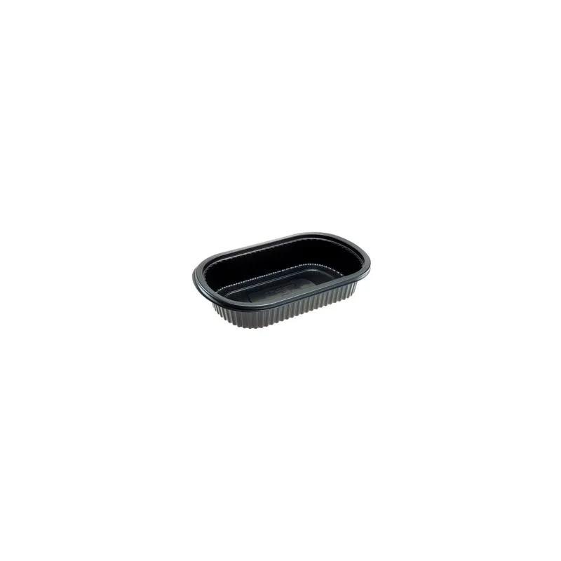 Carlisle Foodservice Products® ProEx Take-Out Container Base 9.5X6X1.88 IN PP Black Oval Microwave Safe 250/Case