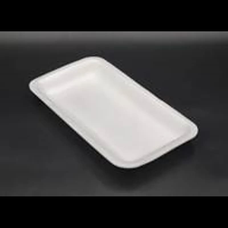 TR10P Meat Tray 10.75X5.75X0.625 IN Polystyrene Foam White Rectangle Heavy 400/Bundle