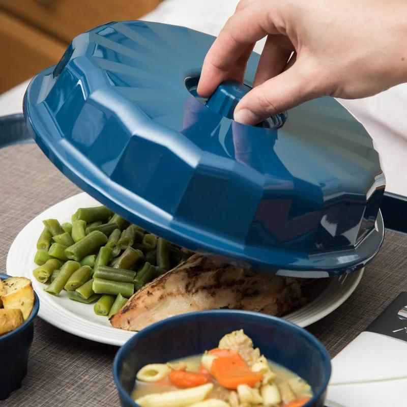 Dinex® Tropez® Plate Cover 9.50X2.25 IN Plastic Dark Blue 12/Case