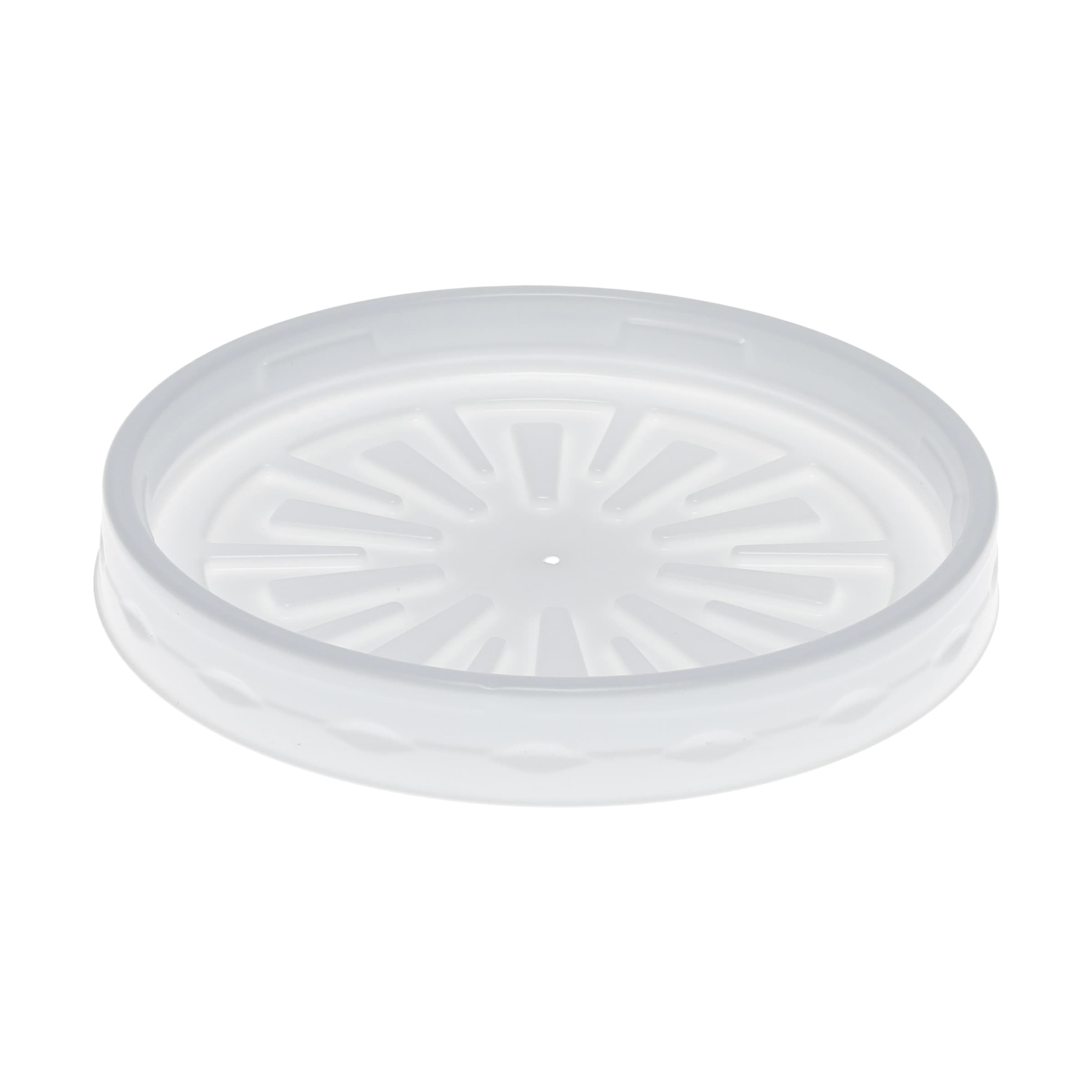 Lid Flat 3.9X0.5 IN HIPS OPS White Round For 8-12-16 OZ Container 1000/Case