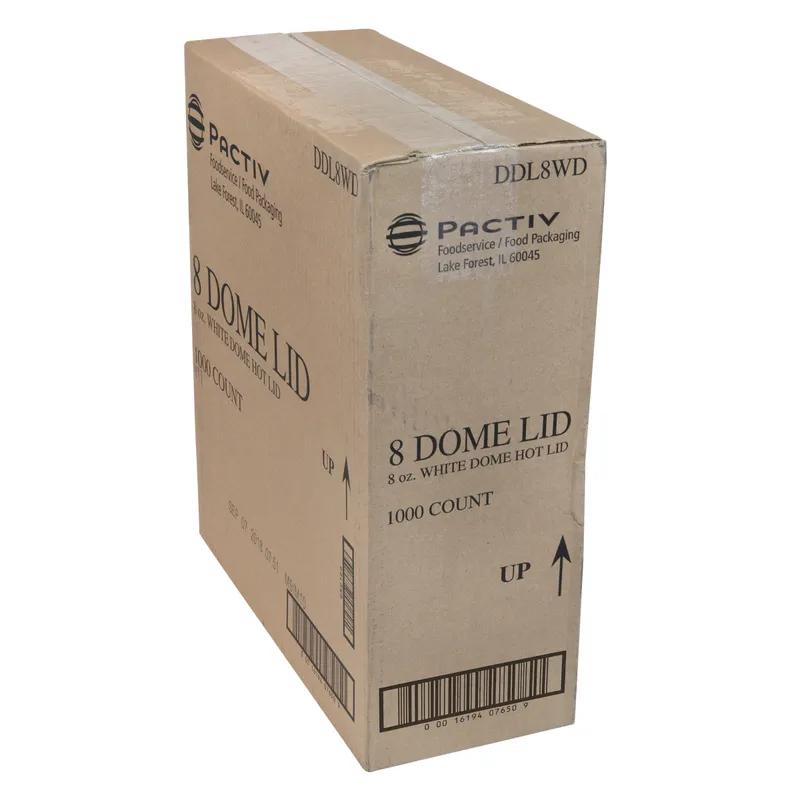 Lid Dome HIPS White For Hot Cup Leak Resistant 1000/Case