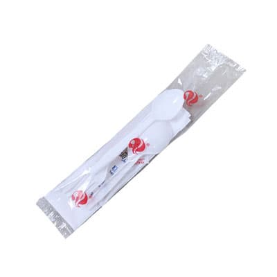 WNA 8PC Cutlery Kit Heavy Duty With Napkin,Fork,Knife,Teaspoon,Salt & Pepper,2 Sugar 250/Case