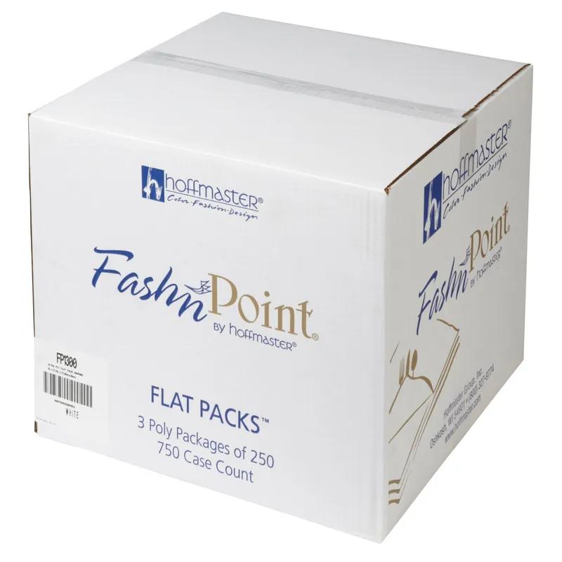 FashNpoint® Dinner Napkins 15.5X15.5 IN White 3PLY Flat Pack 750/Case