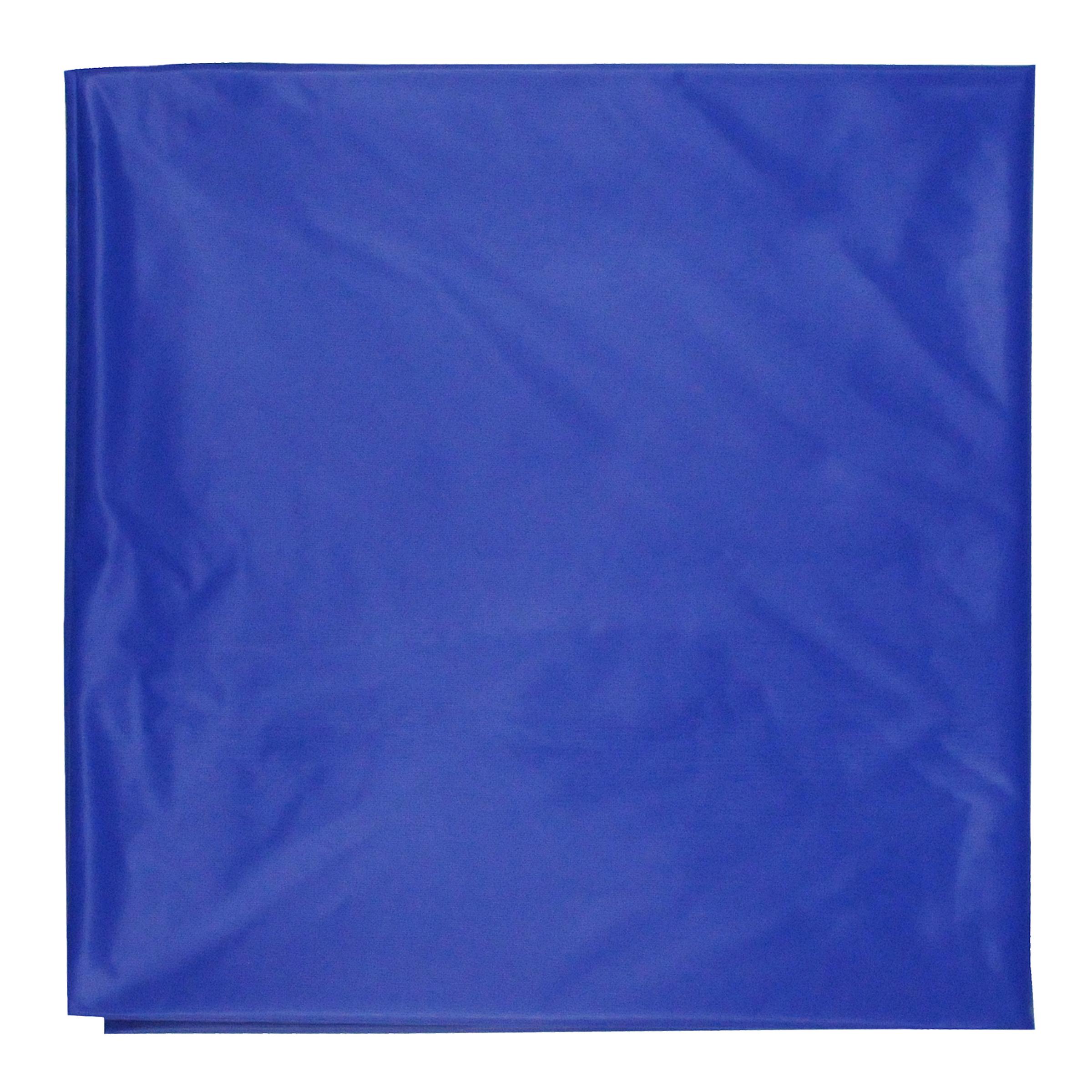Table Cover 84 IN Plastic Blue Round 12/Case