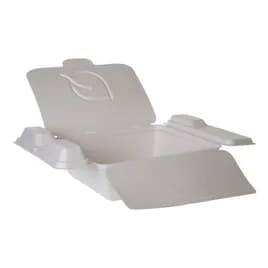 Folia Take-Out Container Fold-Top 8X7X2 IN Sugarcane White Rectangle 150/Case