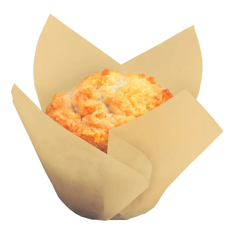 Baking Cup 3.5 IN Paper Natural Petal & Tulip Small Greaseproof 1000/Case