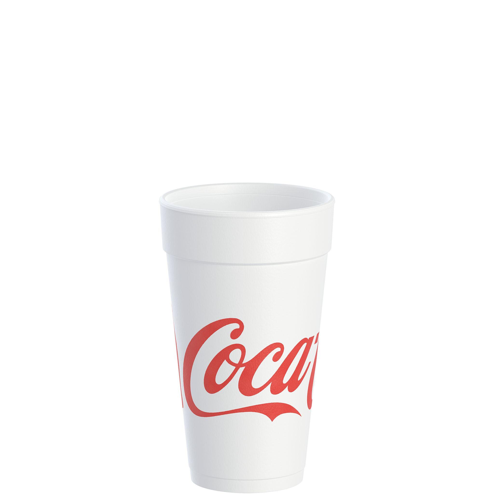 Dart® J Cup® Cup Insulated Tall 20 OZ EPS White Red Coca-Cola® 25 Count/Pack 20 Packs/Case 500 Count/Case