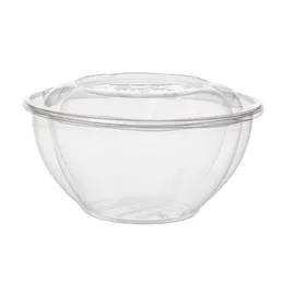 Salad Bowl & Lid Combo With Dome Lid 32 OZ PLA Clear Round Unhinged 150/Case