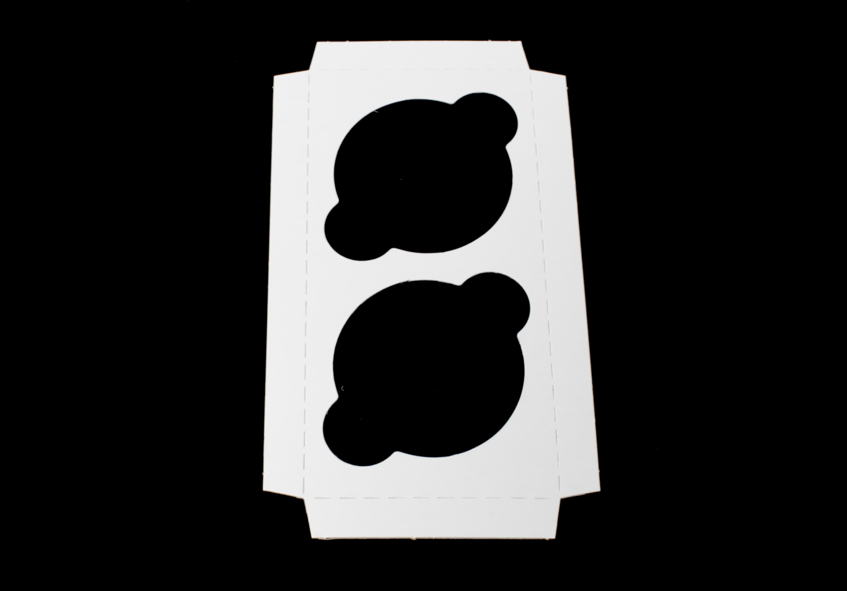 Cupcake Insert Jumbo 7.9375X3.9375X0.625 IN 2 Compartment Cardboard White Kraft 100/Case