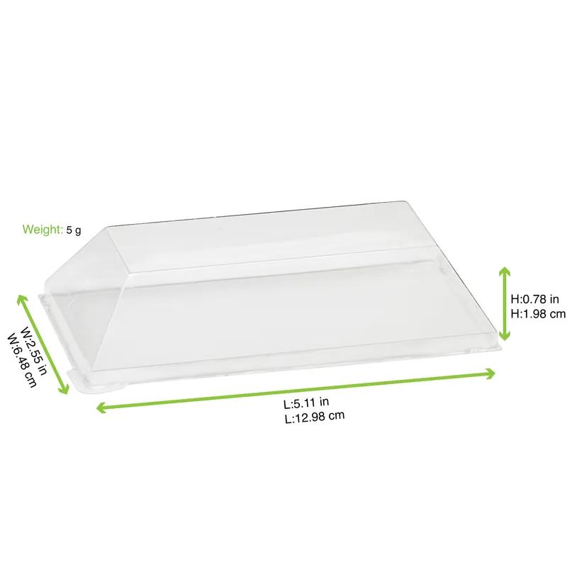Lid 5.11X2.55X0.78 IN PET Clear Rectangle For Plate Freezer Safe 100 Count/Case