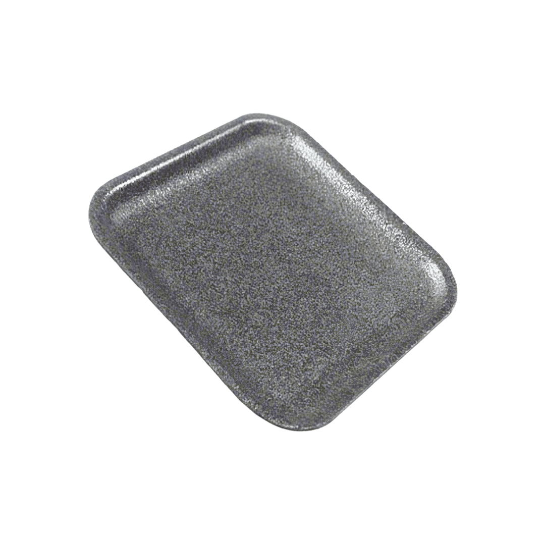 8P Meat Tray 8.25X10.5X1 IN Polystyrene Foam Black Rectangle 200/Bundle